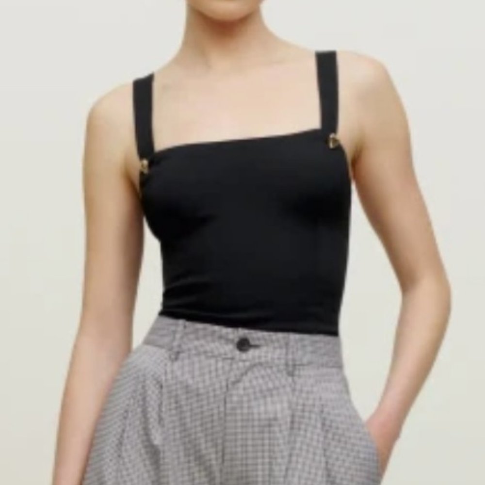 Reformation Eunice Top in Black - Size 2